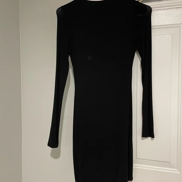 Naked Wardrobe Black Baby Mama Crew Neck Dress - Picture 3 of 5